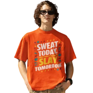 Sweat Today Slay Tomorrow Oversized Gym T-shirt